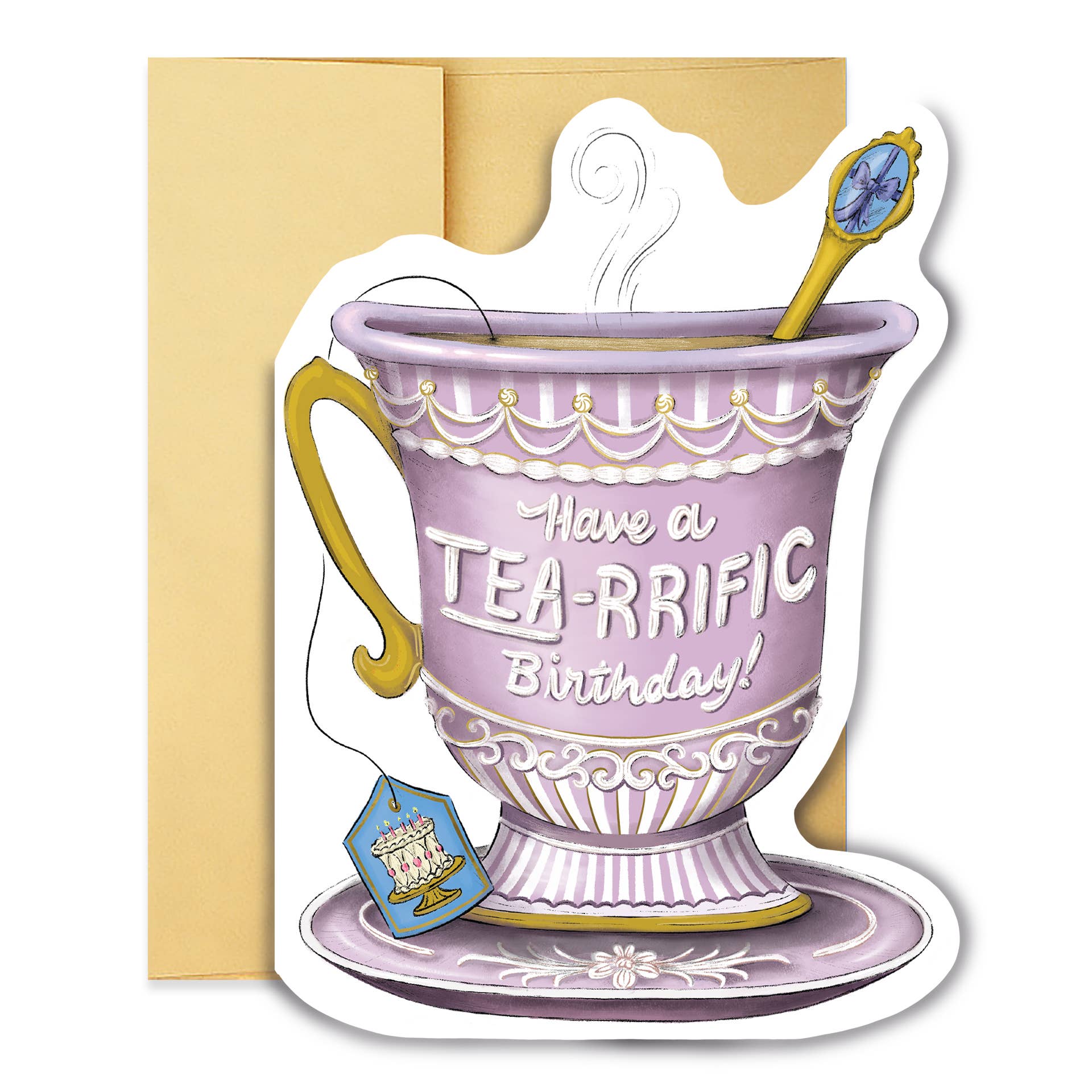 Tea-rrific Birthday Teacup Diecut Card