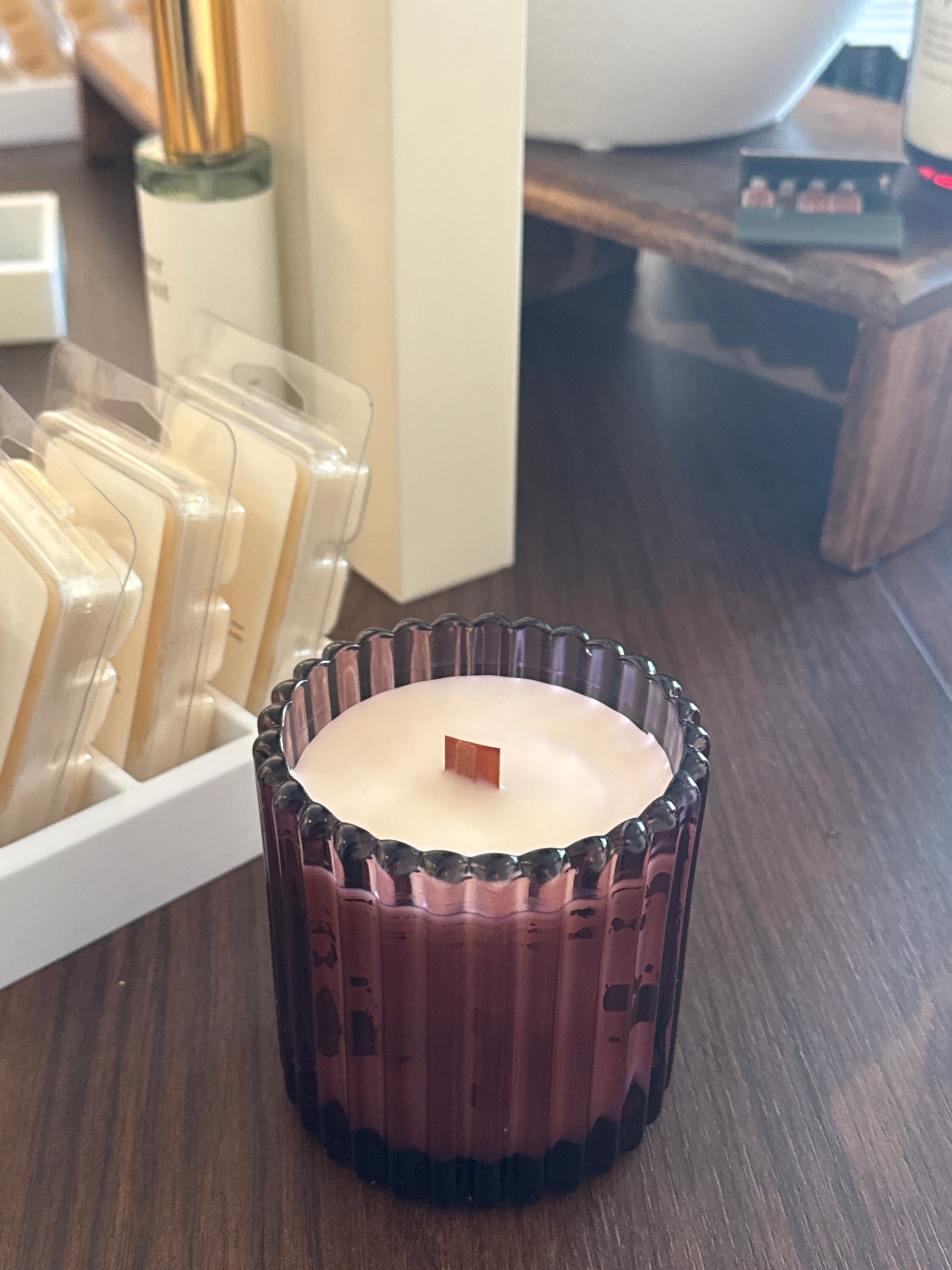Ginger Biscuit Ribbed candle