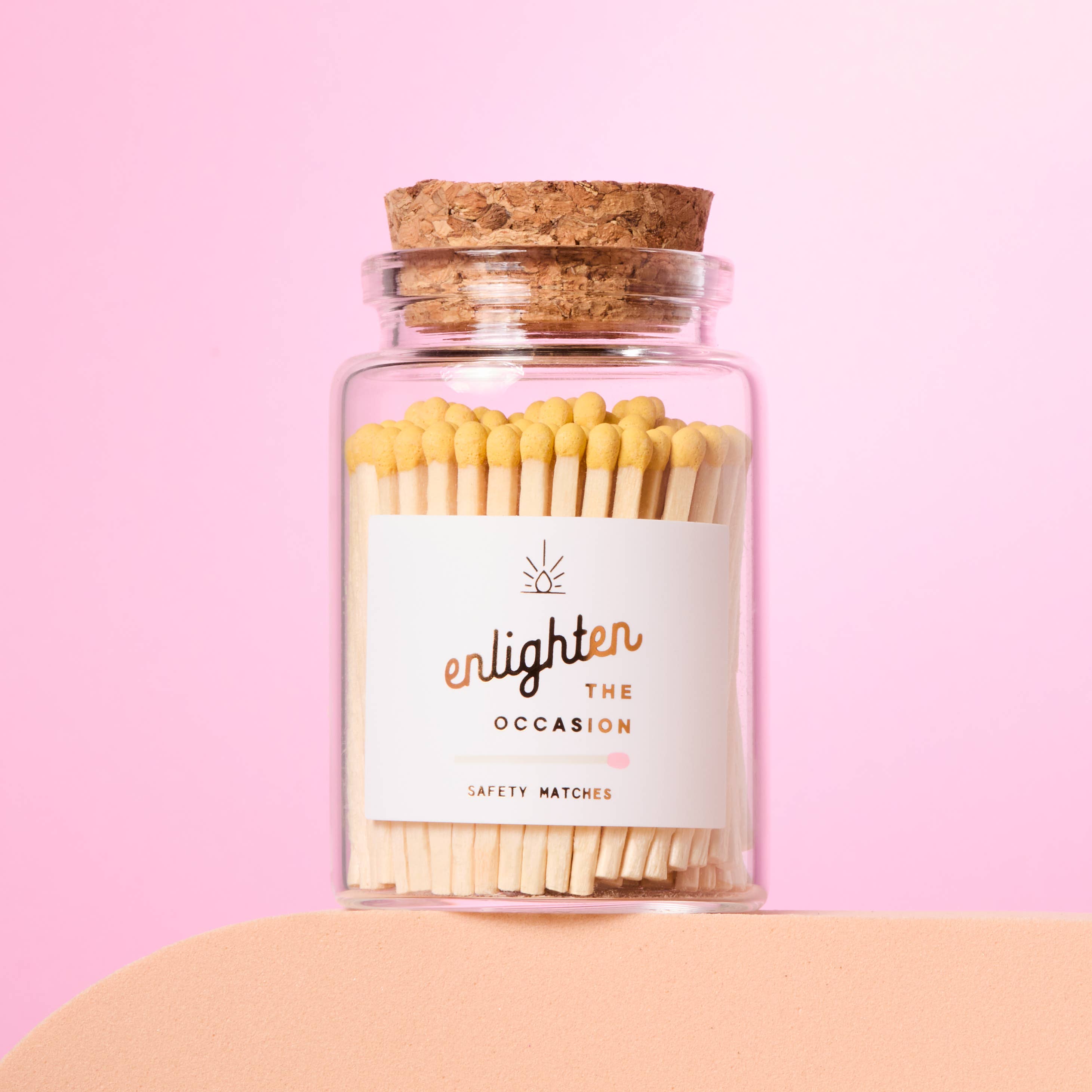 Lux Mini Match Corked Vial with Canary Yellow Matchsticks