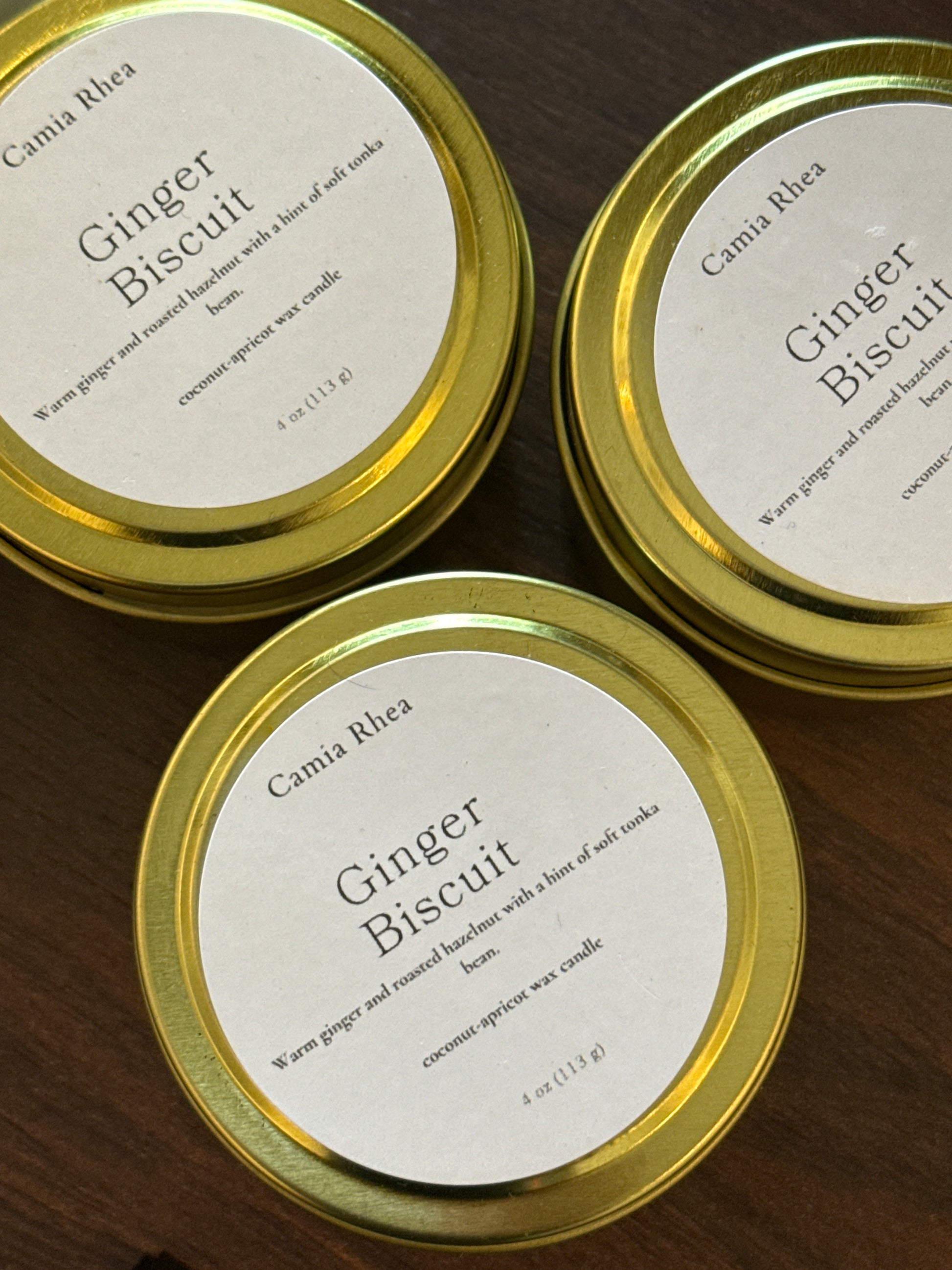 Ginger biscuit Travel Candle