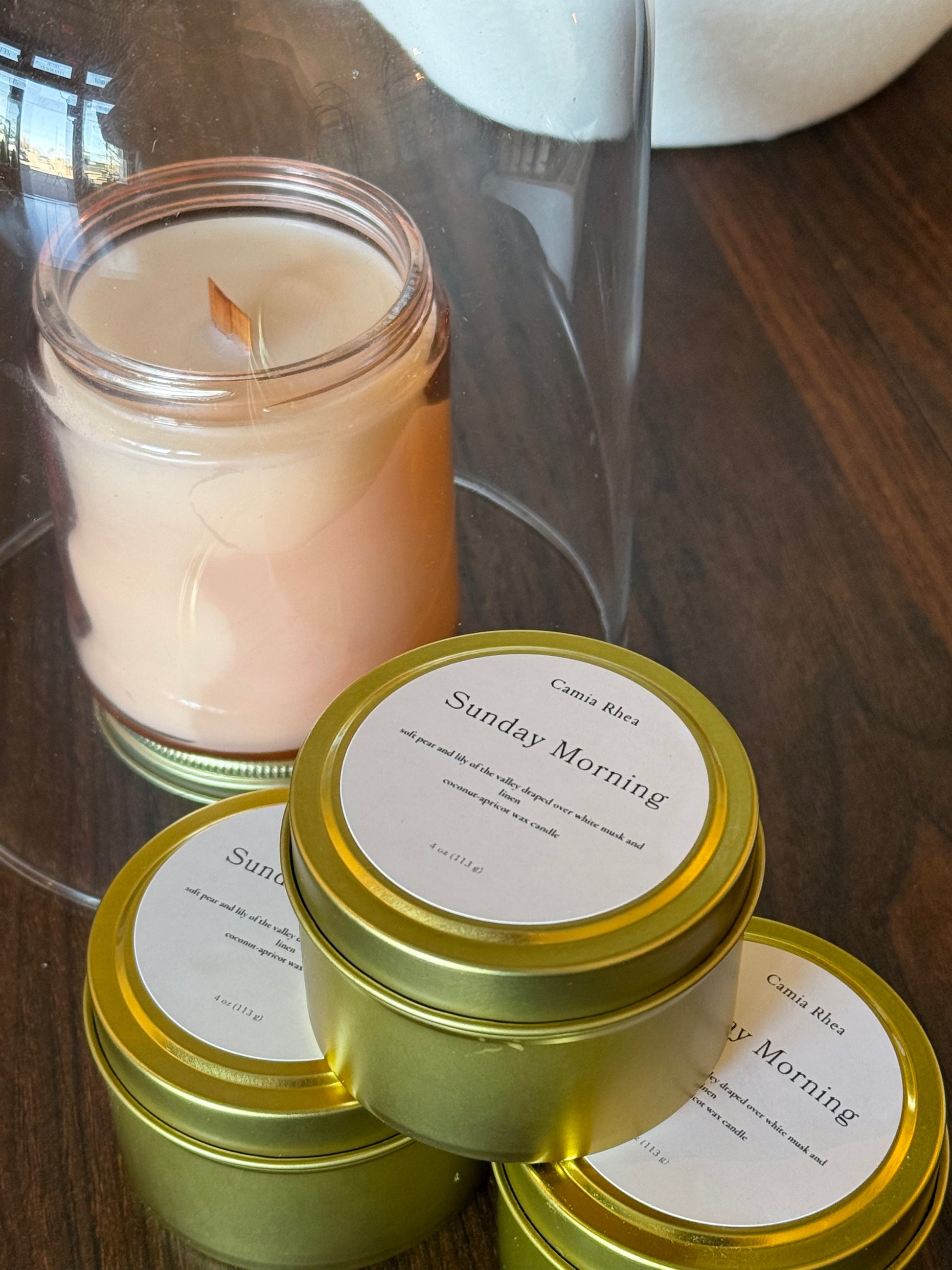 Sunday morning travel candle