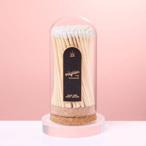 Corked Glass Dome with White Matches – Home Decor