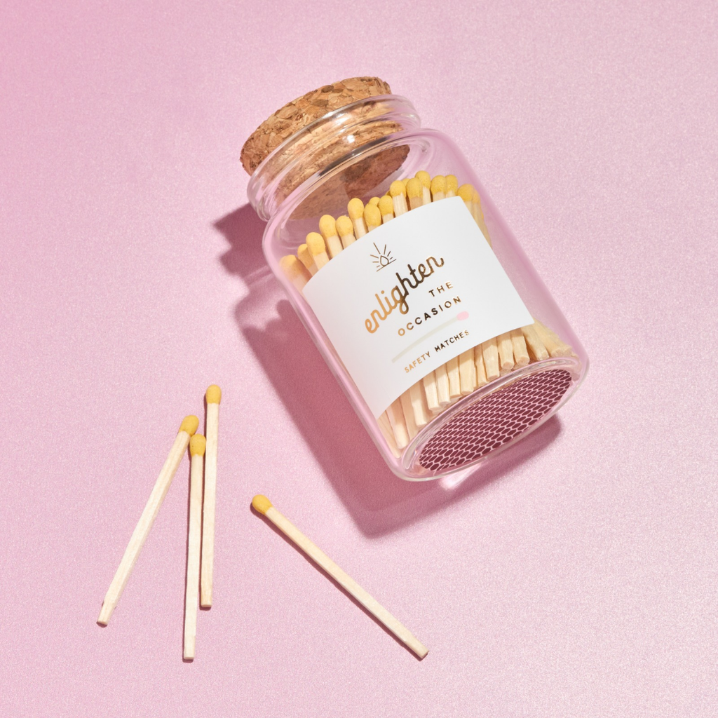 Lux Mini Match Corked Vial with Canary Yellow Matchsticks